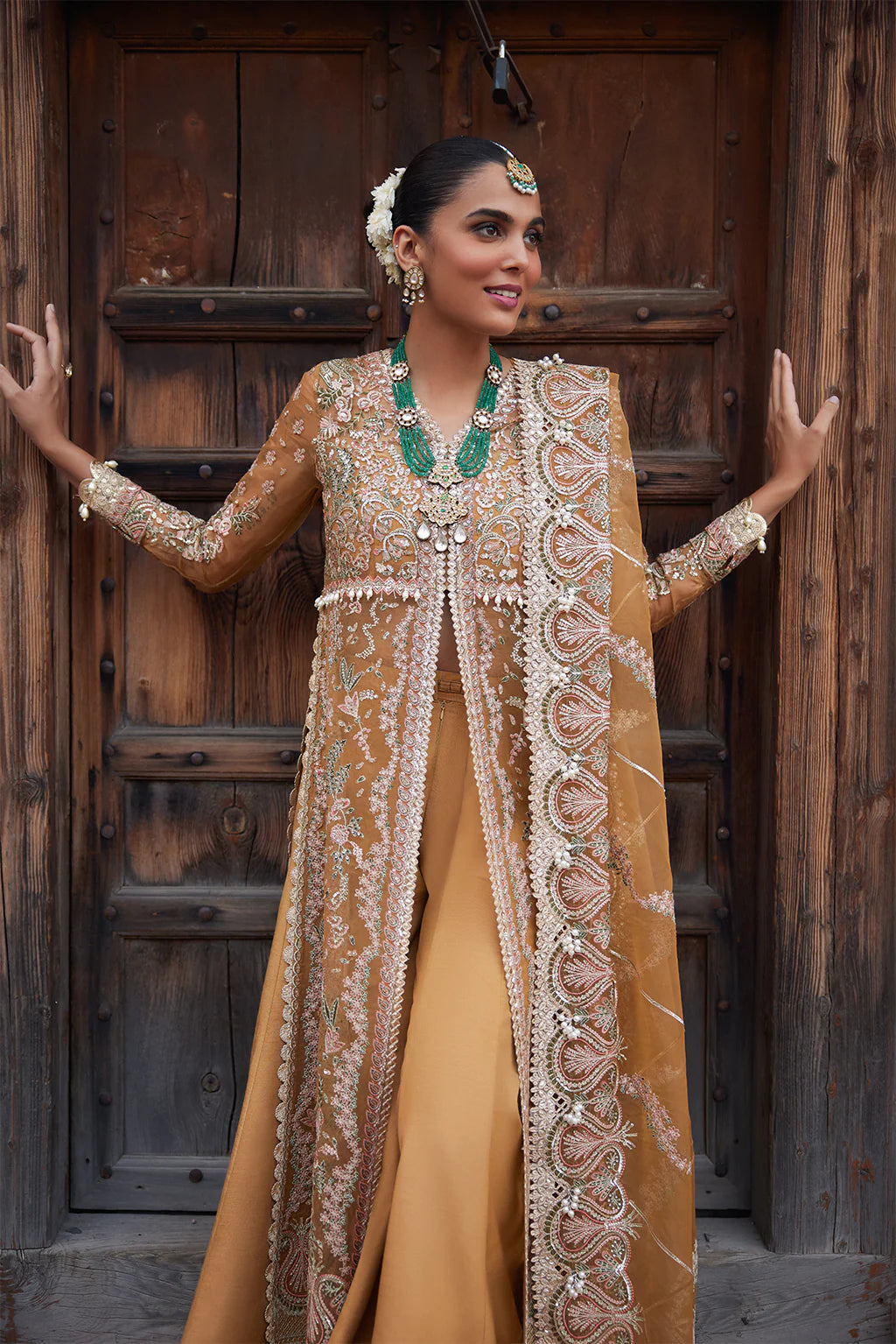 Dastangoi By Afrozeh Unstitched 3 Piece Embroidered Organza Suit DGAF23 AWE-23-V1-09 Shafaq - Wedding Collection Brand Mafia by Zonash