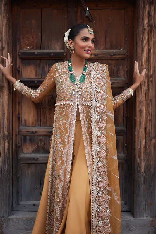 Dastangoi By Afrozeh Unstitched 3 Piece Embroidered Organza Suit DGAF23 AWE-23-V1-09 Shafaq - Wedding Collection Brand Mafia by Zonash