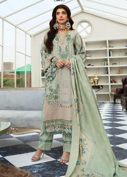 Elaf Unstitched 3 Piece Embroidered Slub Khaddar Suit LWEL21 EWC-04 Tranquil - Winter Collection Brand Mafia by Zonash