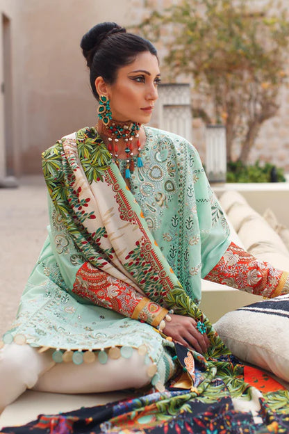 Elan Embroidered Lawn Suit Unstitched 3 Piece SEL22 EL22-09B NIMA - Summer Collection Brand Mafia by Zonash