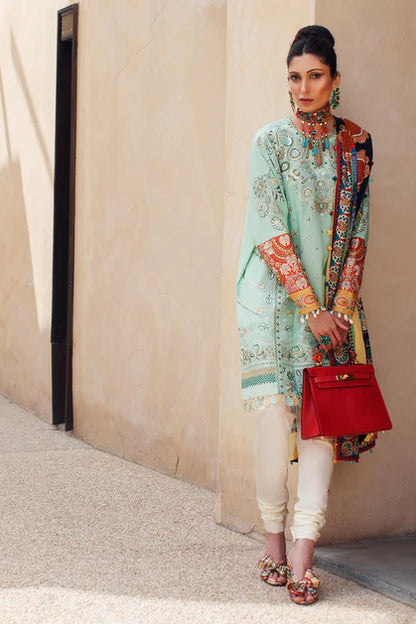 Elan Embroidered Lawn Suit Unstitched 3 Piece SEL22 EL22-09B NIMA - Summer Collection Brand Mafia by Zonash