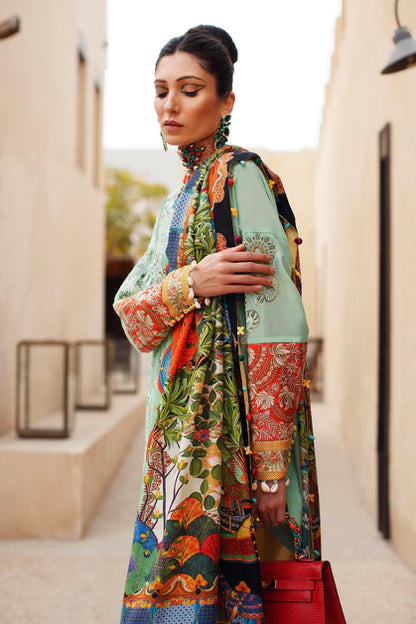 Elan Embroidered Lawn Suit Unstitched 3 Piece SEL22 EL22-09B NIMA - Summer Collection Brand Mafia by Zonash