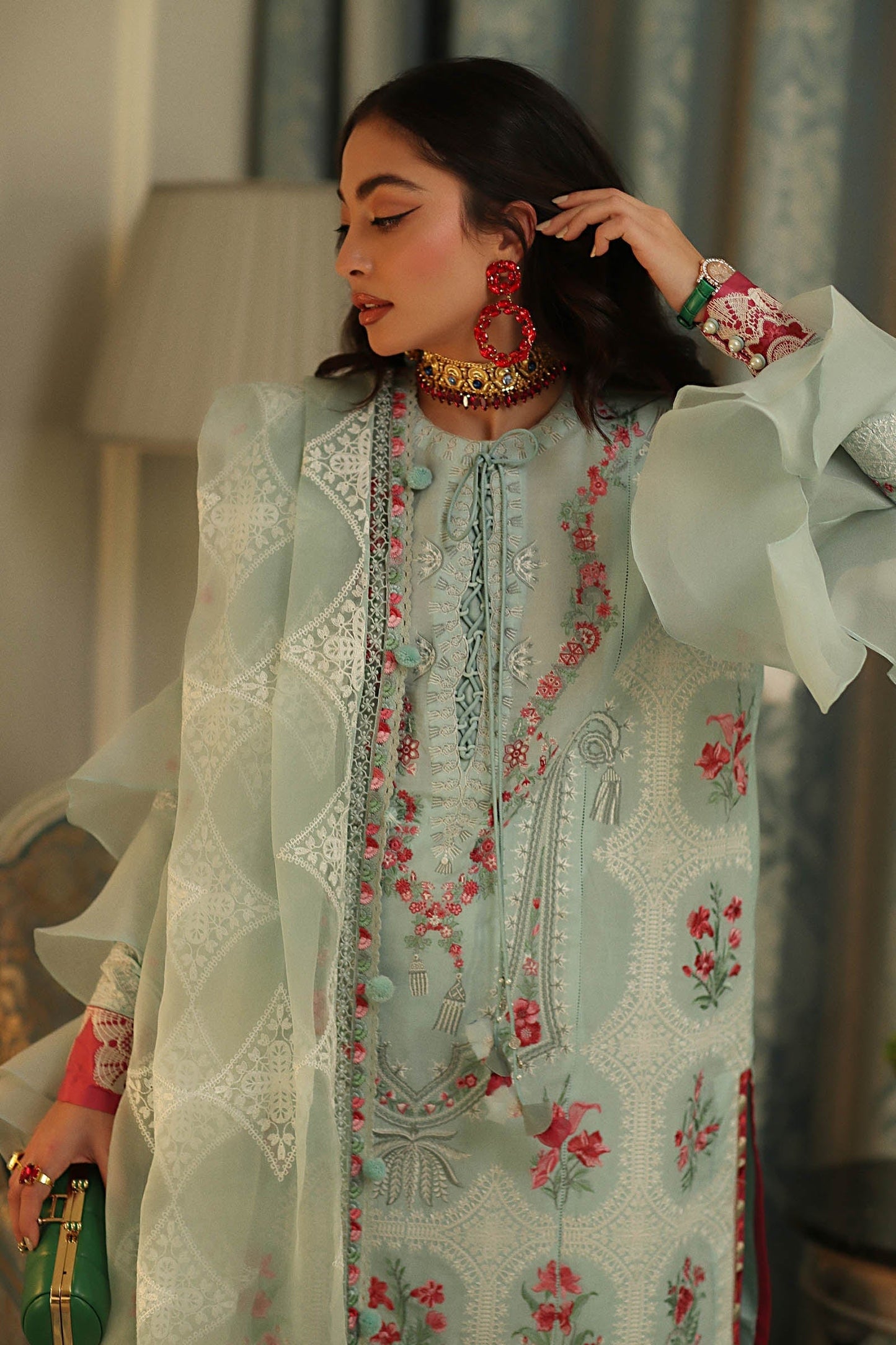 Elan Unstitched 3 Piece Embroidered Lawn Suit EL22S EL22-01B LARA - Summer Collection Brand Mafia by Zonash