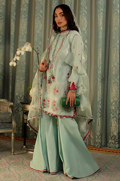 Elan Unstitched 3 Piece Embroidered Lawn Suit EL22S EL22-01B LARA - Summer Collection Brand Mafia by Zonash