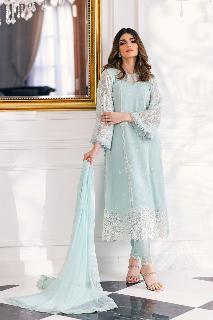 Ensembles By Azure Unstitched 3 Piece Embroidered Chiffon Suit AZU23ESE3 Daisy-Charm - Festive Collection Brand Mafia by Zonash