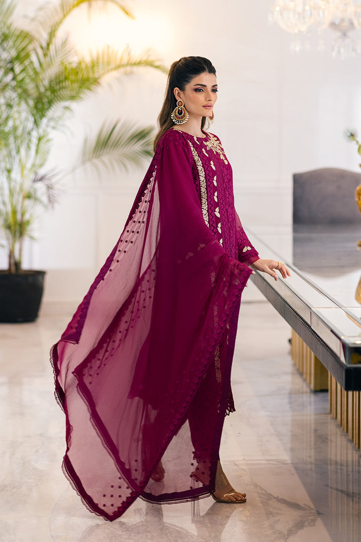 Ensembles By Azure Unstitched 3 Piece Embroidered Chiffon Suit AZU23ESE3 Glooming-Dive - Festive Collection Brand Mafia by Zonash