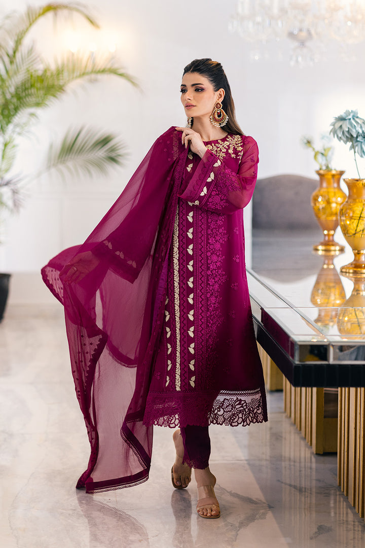 Ensembles By Azure Unstitched 3 Piece Embroidered Chiffon Suit AZU23ESE3 Glooming-Dive - Festive Collection Brand Mafia by Zonash