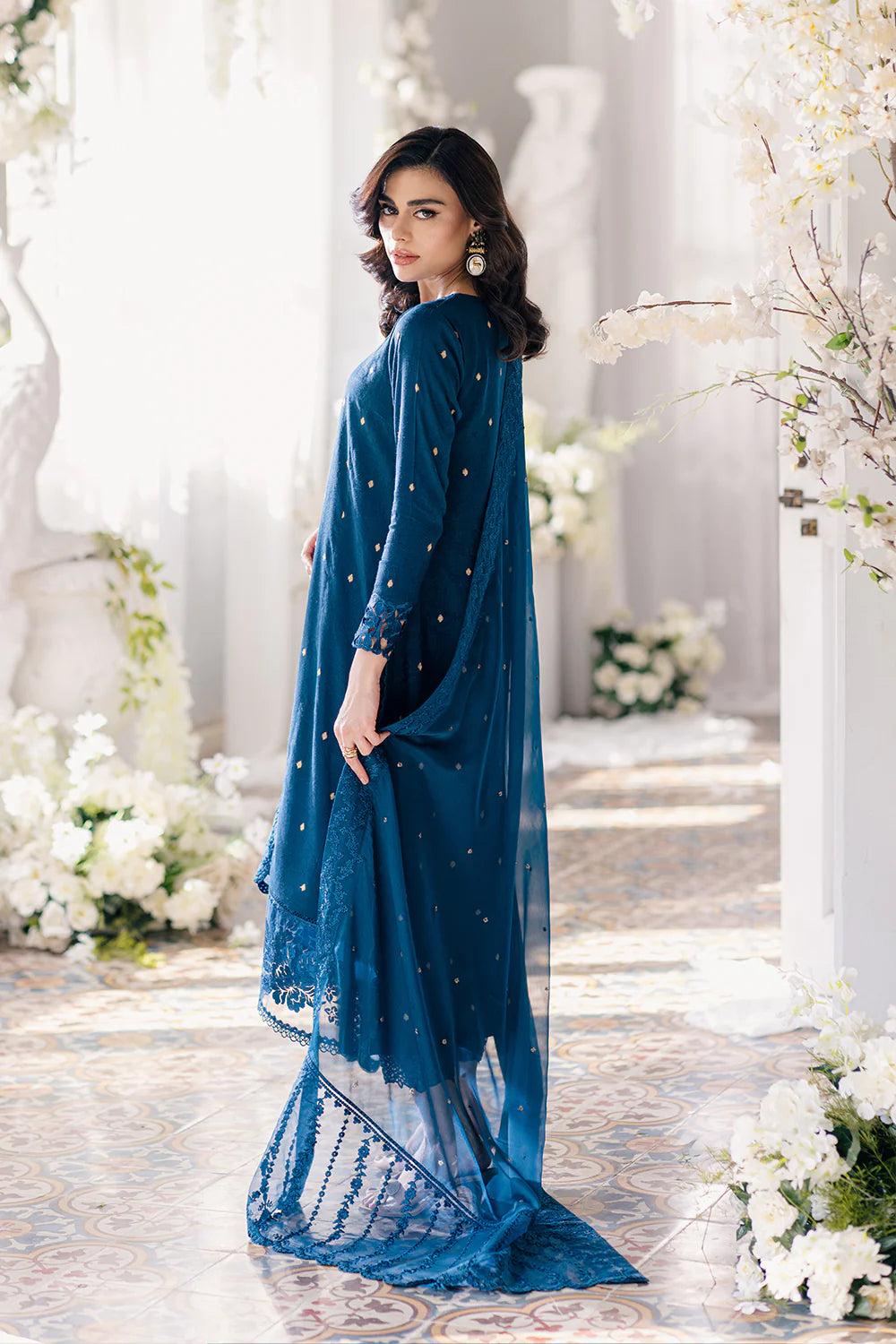 Ensembles by Azure Unstitched 3 Piece Jacquard Lawn Suit AZ24EJ ABES061 Aegean Breeze - Festive Collection Brand Mafia by Zonash