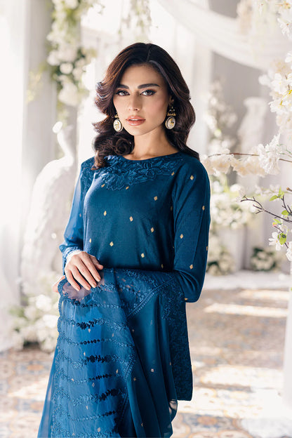 Ensembles by Azure Unstitched 3 Piece Jacquard Lawn Suit AZ24EJ ABES061 Aegean Breeze - Festive Collection Brand Mafia by Zonash