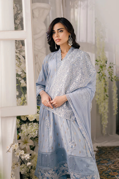 Ensembles by Azure Unstitched 3 Piece Jacquard Lawn Suit AZ24EJ SSES057 Slate Symphony - Festive Collection Brand Mafia by Zonash