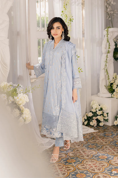 Ensembles by Azure Unstitched 3 Piece Jacquard Lawn Suit AZ24EJ SSES057 Slate Symphony - Festive Collection Brand Mafia by Zonash