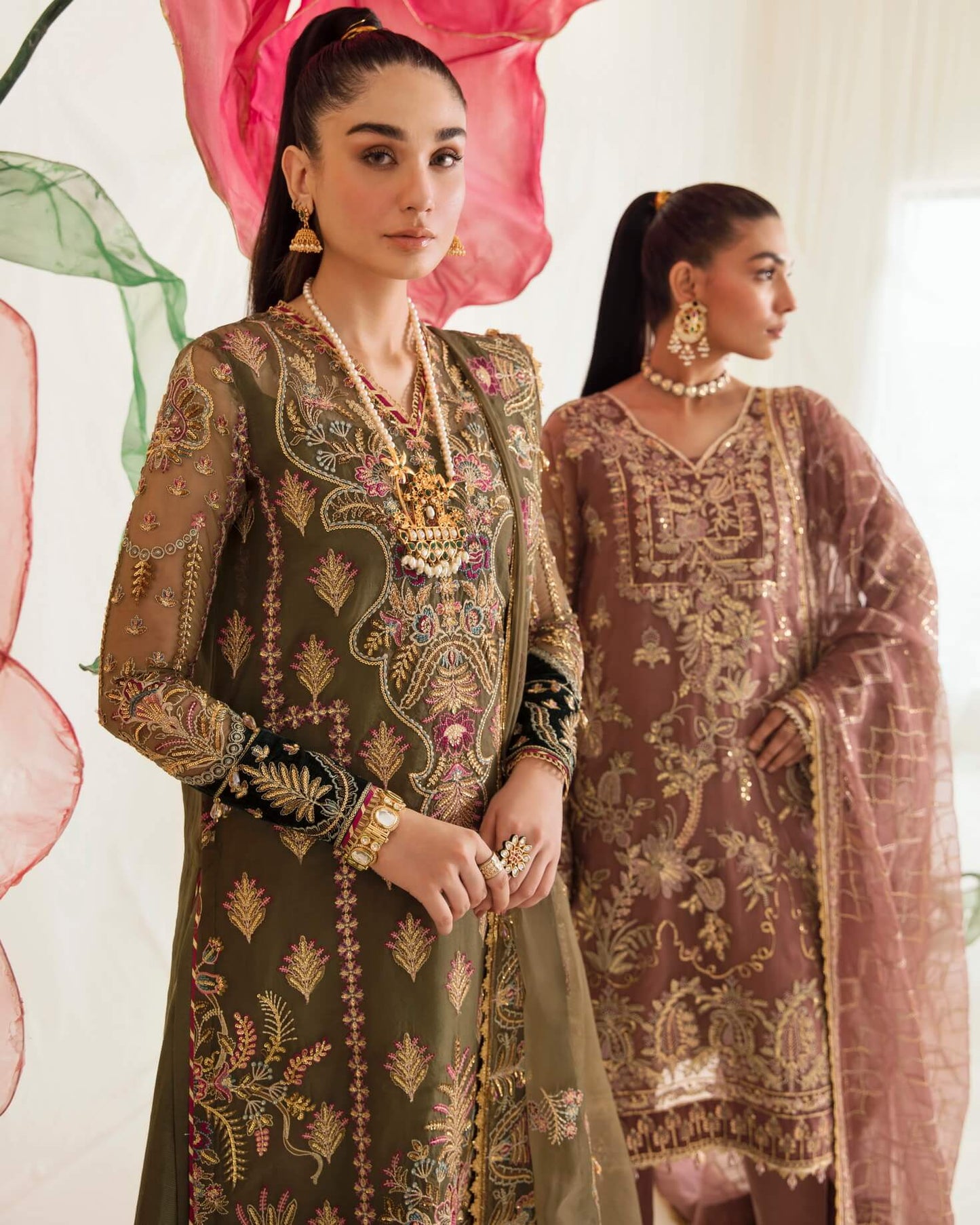 Fleur De Lis by Ayzel Unstitched 3 Piece Embroidered Chiffon Suit AAF23FL 04 Osmose - Luxury Collection Brand Mafia by Zonash