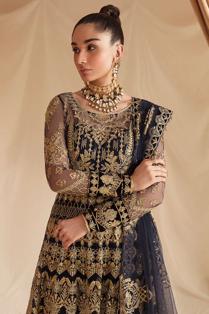 Fleur De Lis by Ayzel Unstitched 3 Piece Embroidered Chiffon Suit AAF23FL 05 Bluebella - Luxury Collection Brand Mafia by Zonash