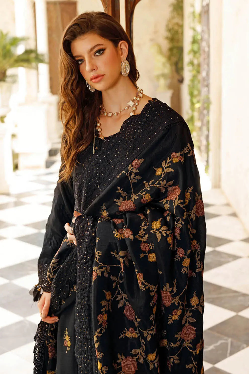 Gul Ahmed 2Pc Embroidered Raw Silk Unstitched Suits RW-22001 - Winter Collection Brand Mafia by Zonash