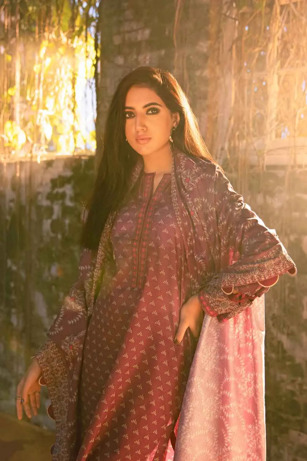 Gul Ahmed Printed Ayuthia 2Pc Suits Unstitched AY-12021 A - Winter Collection Brand Mafia by Zonash