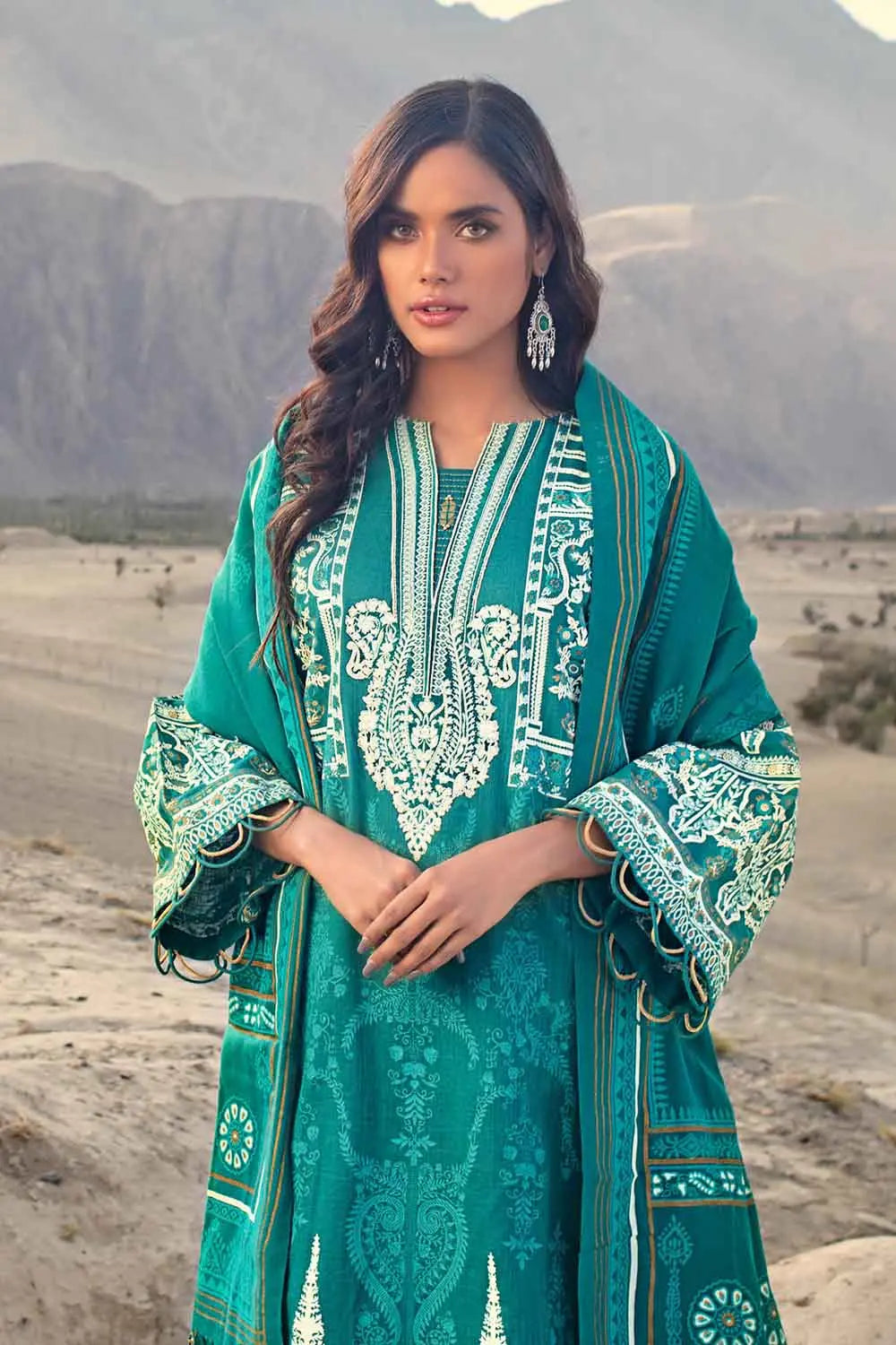 Gul Ahmed Pure Joy of Winter 2Pc Embroidered Khaddar Suit AP-12051 Brand Mafia by Zonash