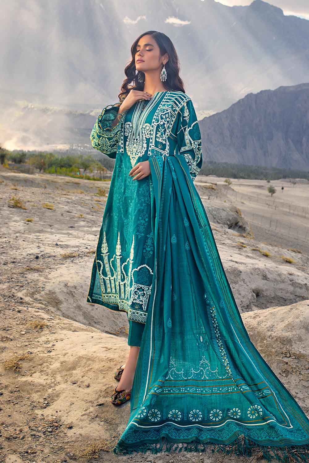 Gul Ahmed Pure Joy of Winter 2Pc Embroidered Khaddar Suit AP-12051 Brand Mafia by Zonash