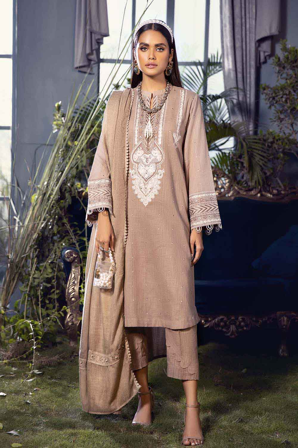 Gul Ahmed Pure Joy of Winter Embroidered Khaddar 2Pc Suit AP-12026 Brand Mafia by Zonash