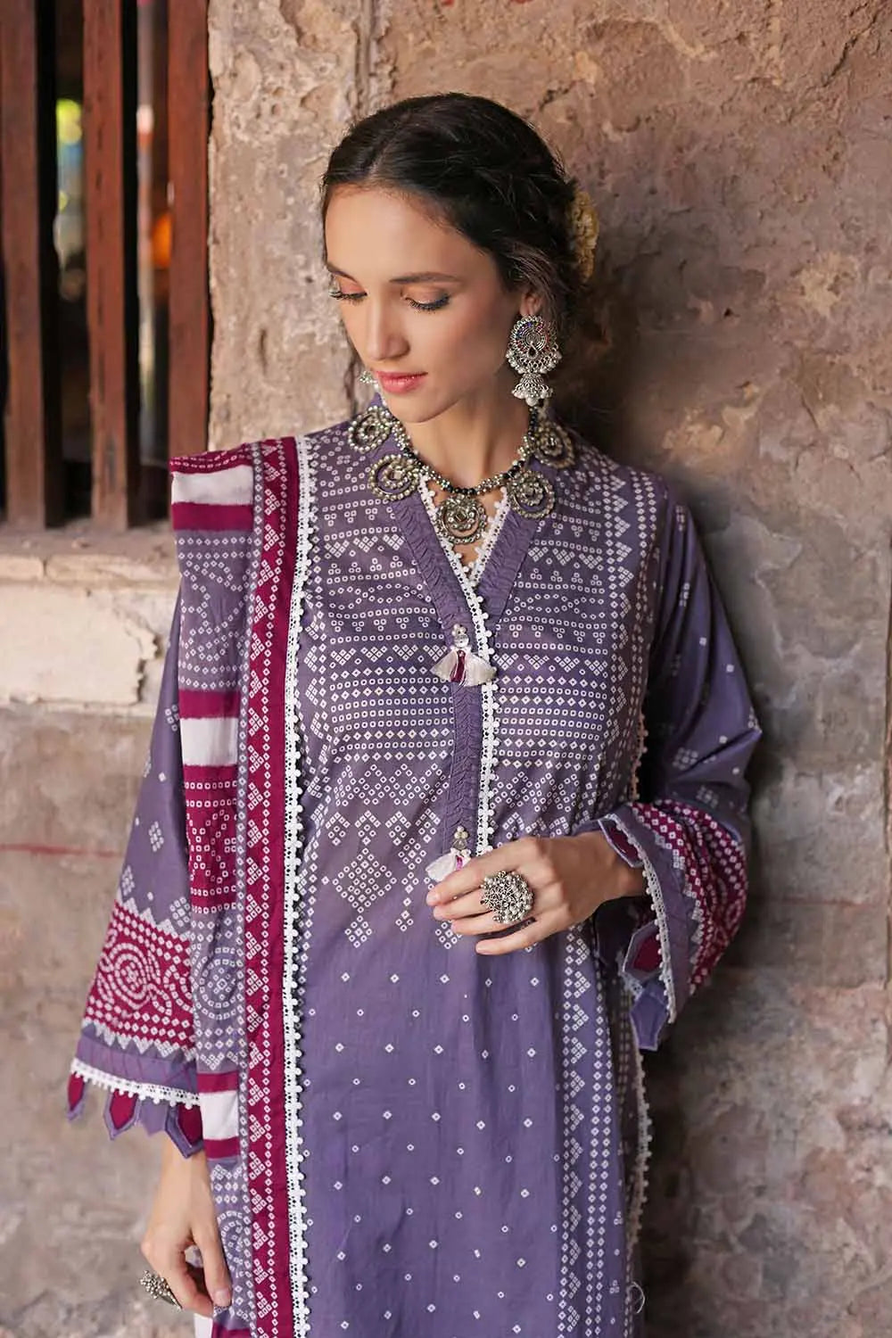 Gul Ahmed Unstitched 2Pc Chunri Printed Lawn Suit CL-22091 A - Summer Collection Brand Mafia by Zonash