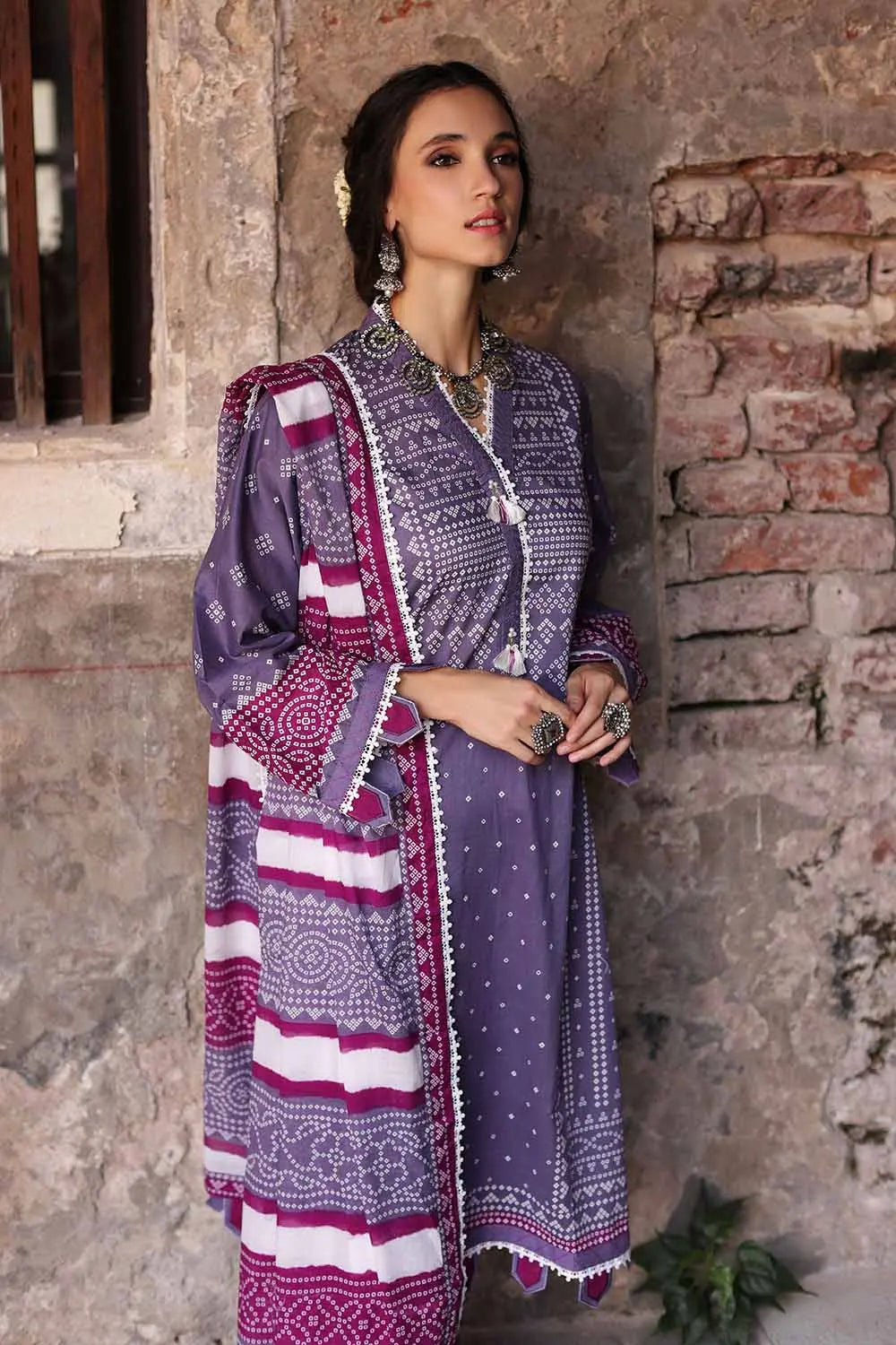 Gul Ahmed Unstitched 2Pc Chunri Printed Lawn Suit CL-22091 A - Summer Collection Brand Mafia by Zonash