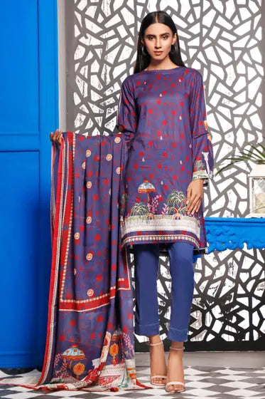 Gul Ahmed - Unstitched Printed Lawn Shirt - Summer Collection