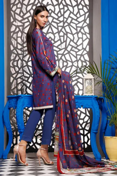 Gul Ahmed - Unstitched Printed Lawn Shirt - Summer Collection