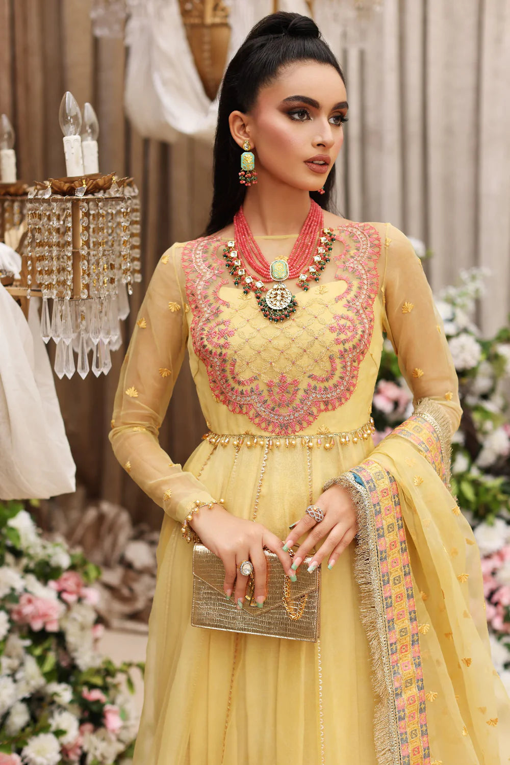 Gul-E-Bagah By Shiza Hassan Unstitched 3 Piece Embroidered Organza Suit - Mehboob - D02 - Luxury Formal Collection Brand Mafia by Zonash