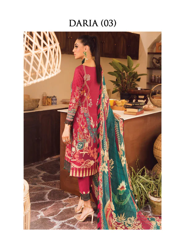 Gulaal Unstitched 3 Piece Embroidered Lawn Suit GL22-S2 03 Daria - Summer Collection Brand Mafia by Zonash