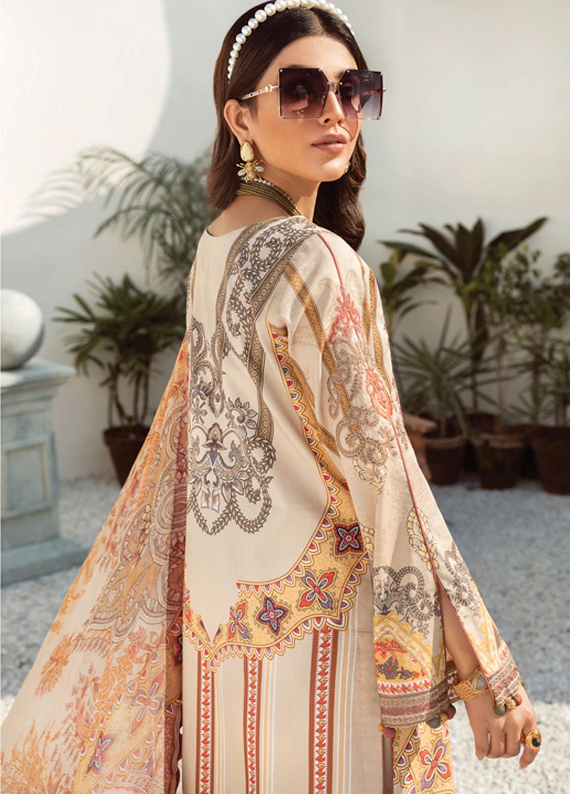 Gulaal Unstitched 3 Piece Embroidered Lawn Suit GL22L-1 DUNE (12) - Summer Collection Brand Mafia by Zonash