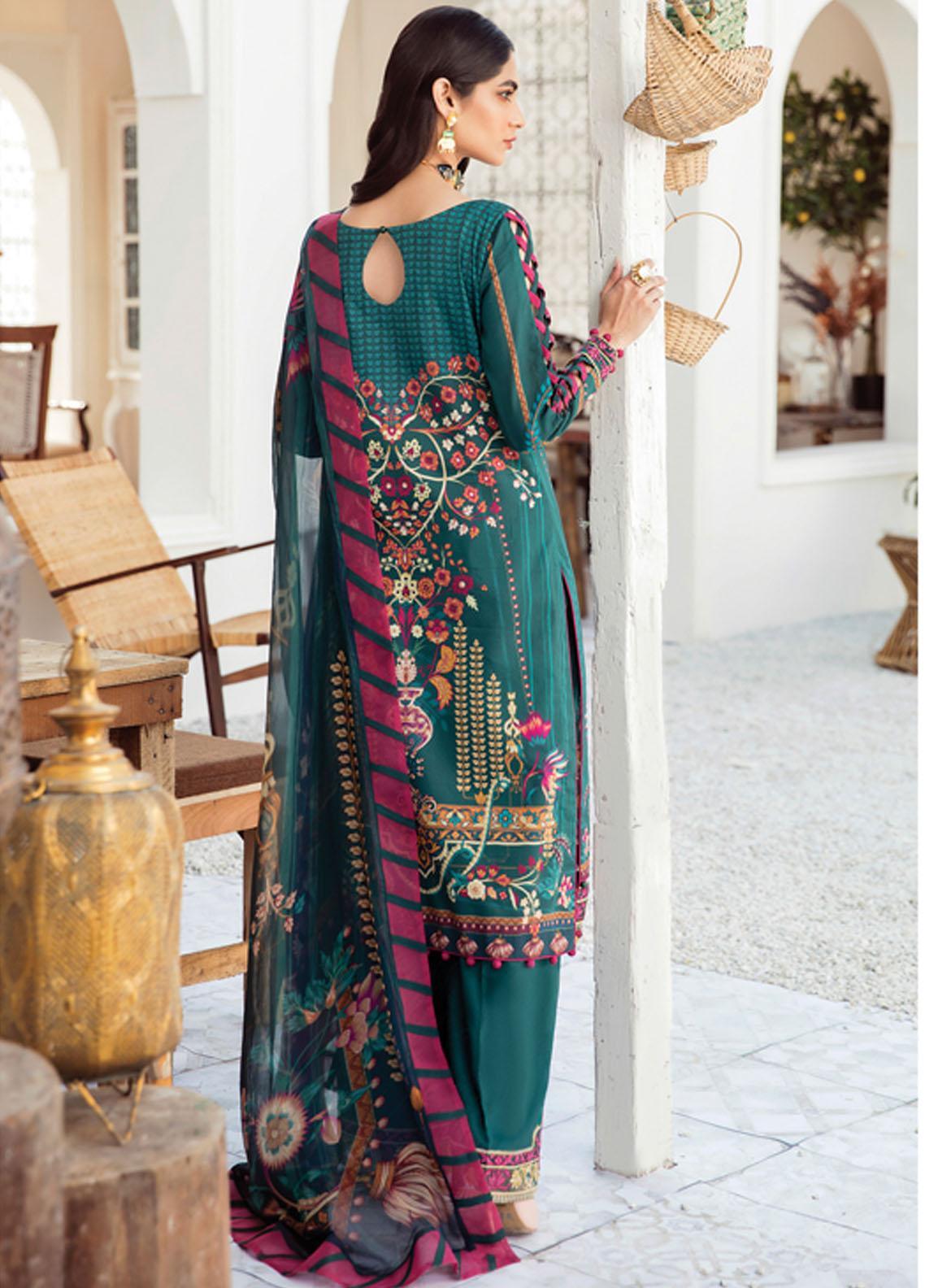 Gulaal Unstitched 3 Piece Embroidered Lawn Suit GL22L-1 JADE (01) - Summer Collection Brand Mafia by Zonash