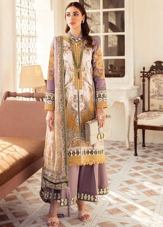 Gulaal Unstitched 3 Piece Embroidered Lawn Suit GL22L-1 SERAPHINA (08) - Summer Collection Brand Mafia by Zonash