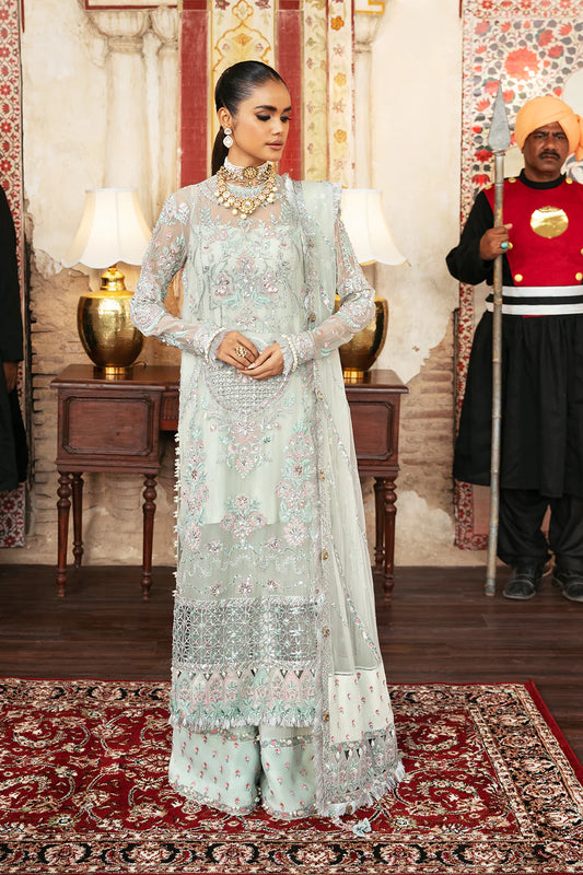 Hayat By Afrozeh Unstitched 3 Piece Embroidered Chiffon Suit AF23HY D-05 Inara - Wedding Collection Brand Mafia by Zonash