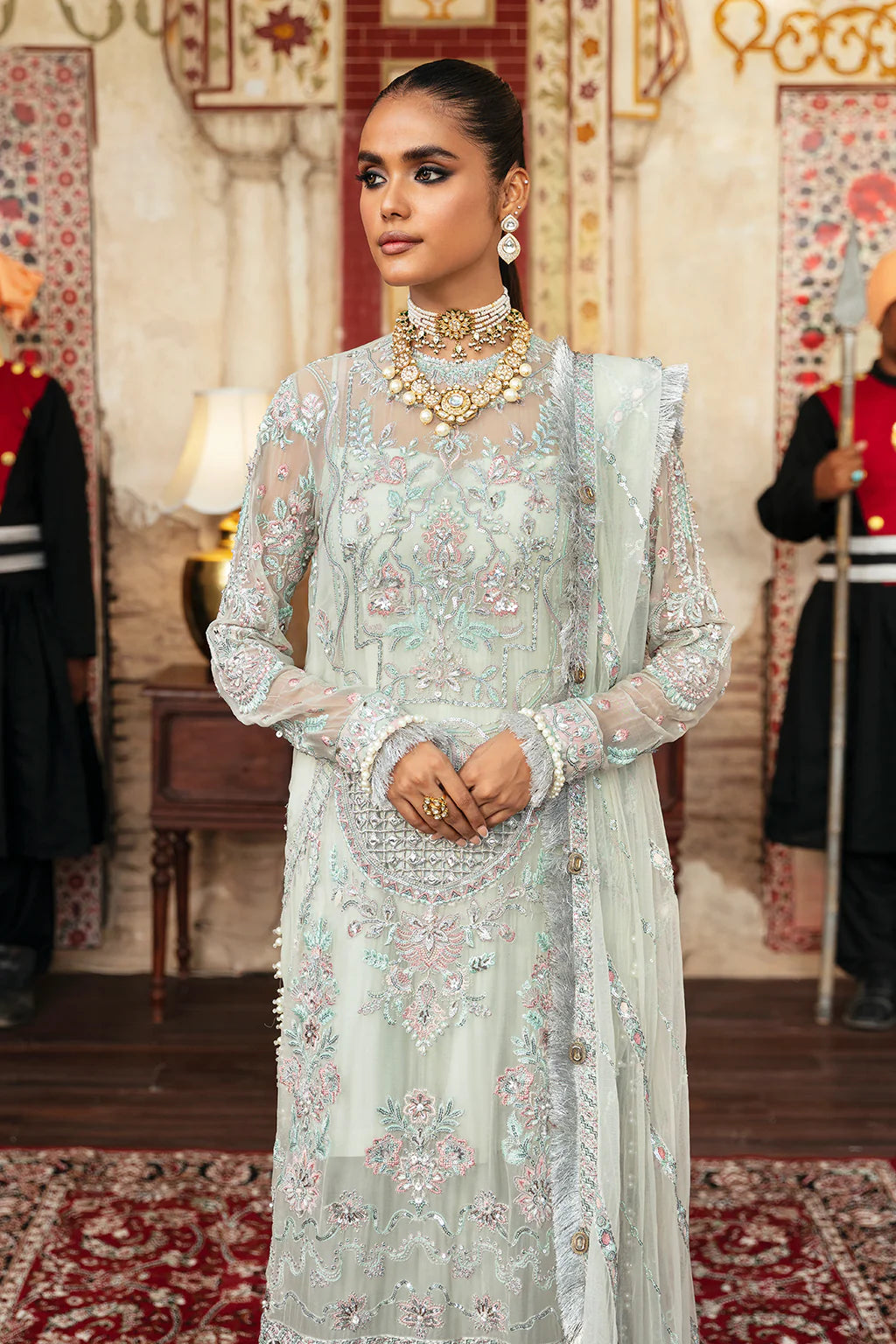 Hayat By Afrozeh Unstitched 3 Piece Embroidered Chiffon Suit AF23HY D-05 Inara - Wedding Collection Brand Mafia by Zonash