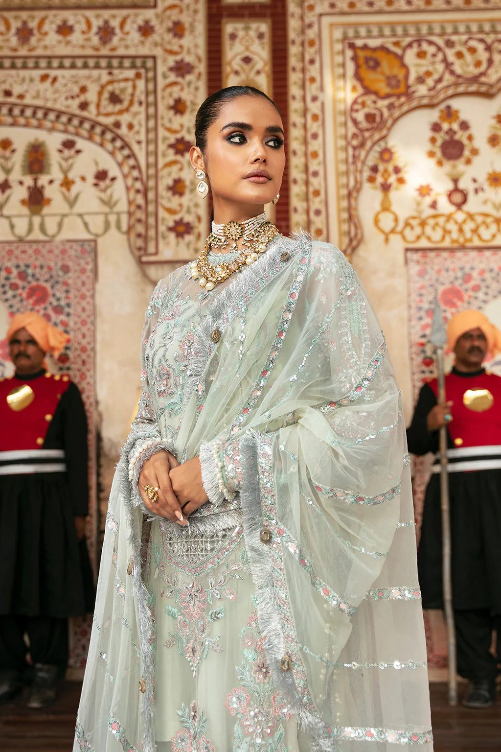 Hayat By Afrozeh Unstitched 3 Piece Embroidered Chiffon Suit AF23HY D-05 Inara - Wedding Collection Brand Mafia by Zonash