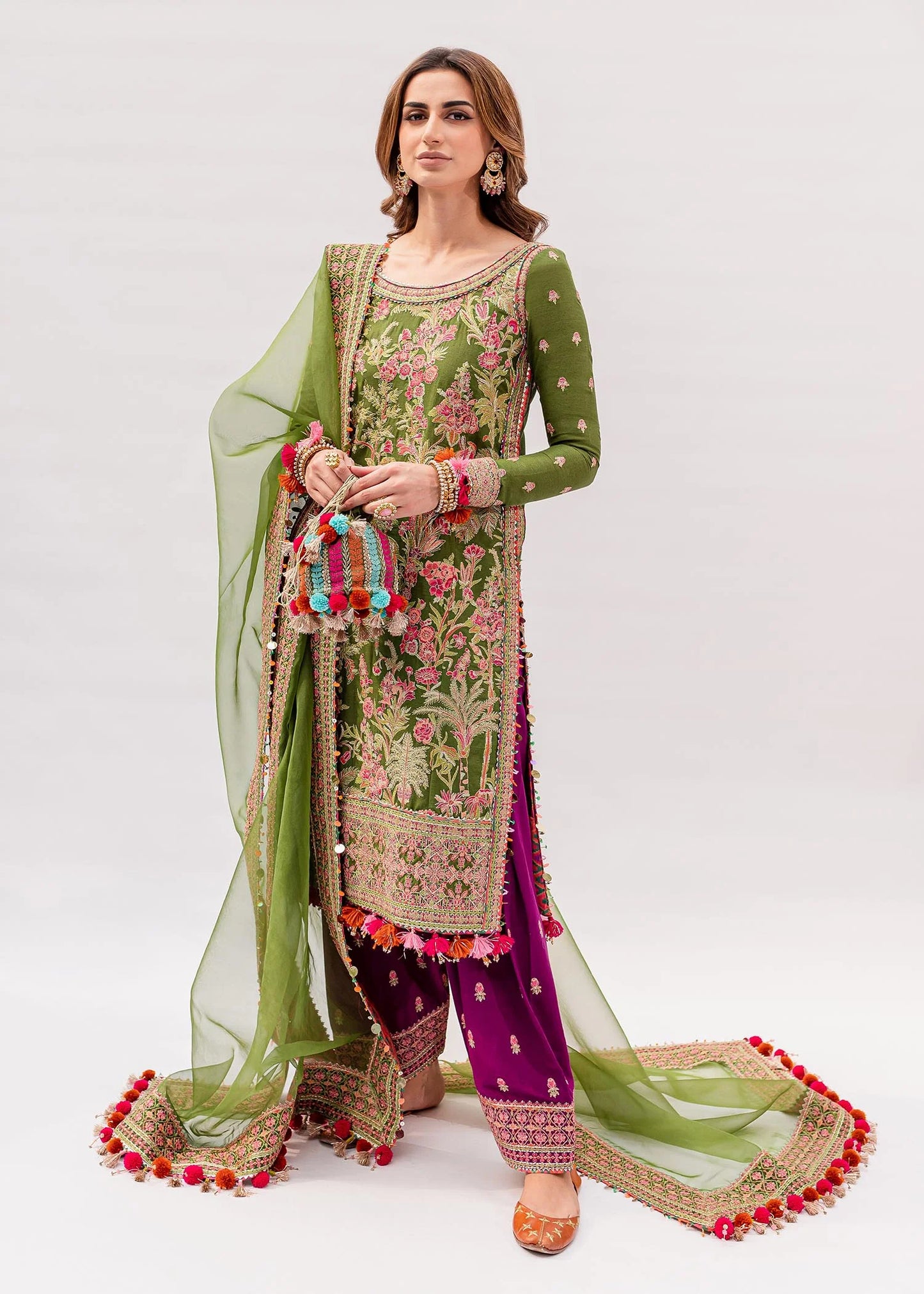 Hussain Rehar Stitched 3 Piece Embroidered Karandi Suit HR22 Daneen - Winter Collection Brand Mafia by Zonash