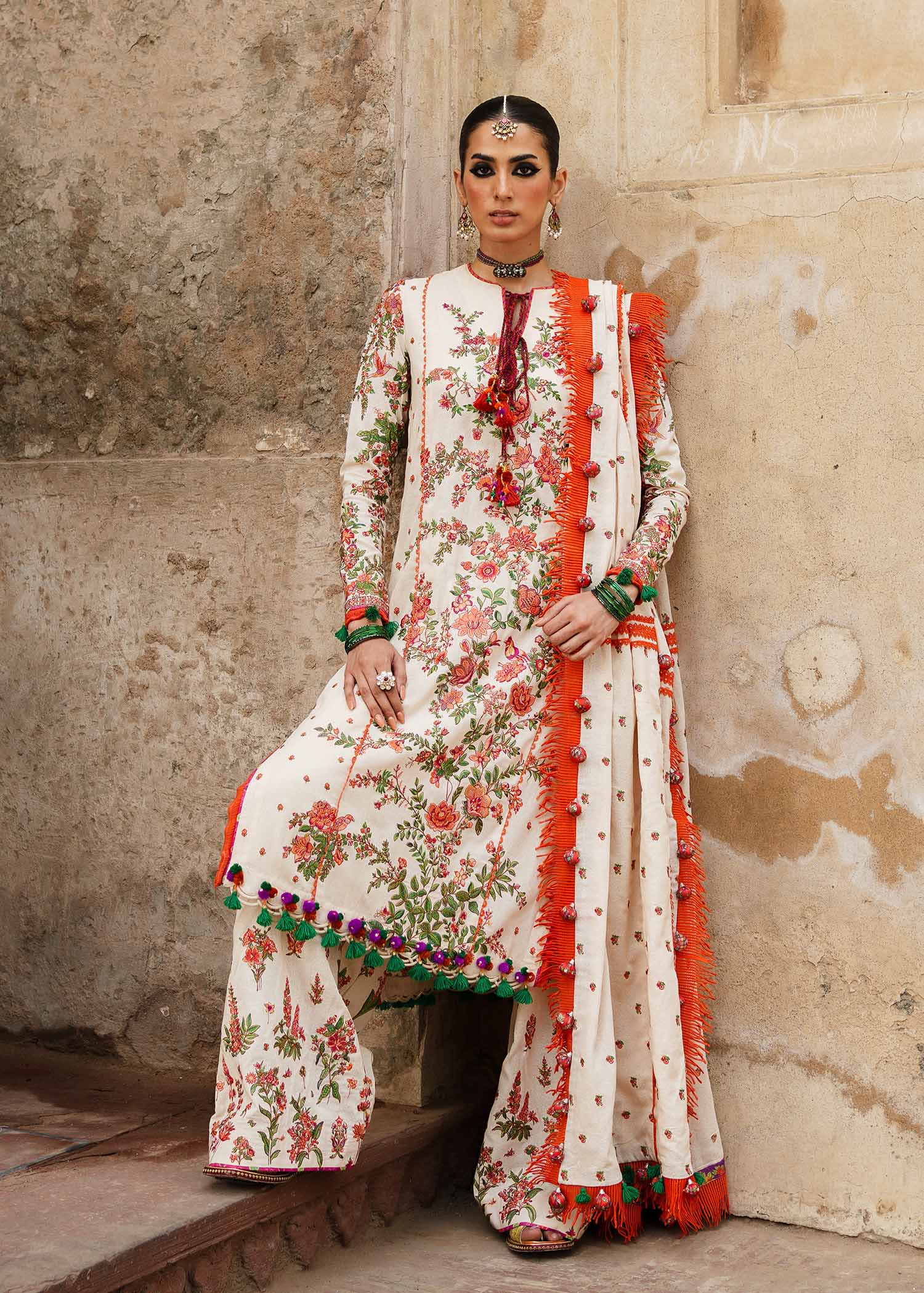 Hussain Rehar Unstitched 3 Piece Embroidered Karandi Suit HR23EKW - Bellis - Winter Collection Brand Mafia by Zonash