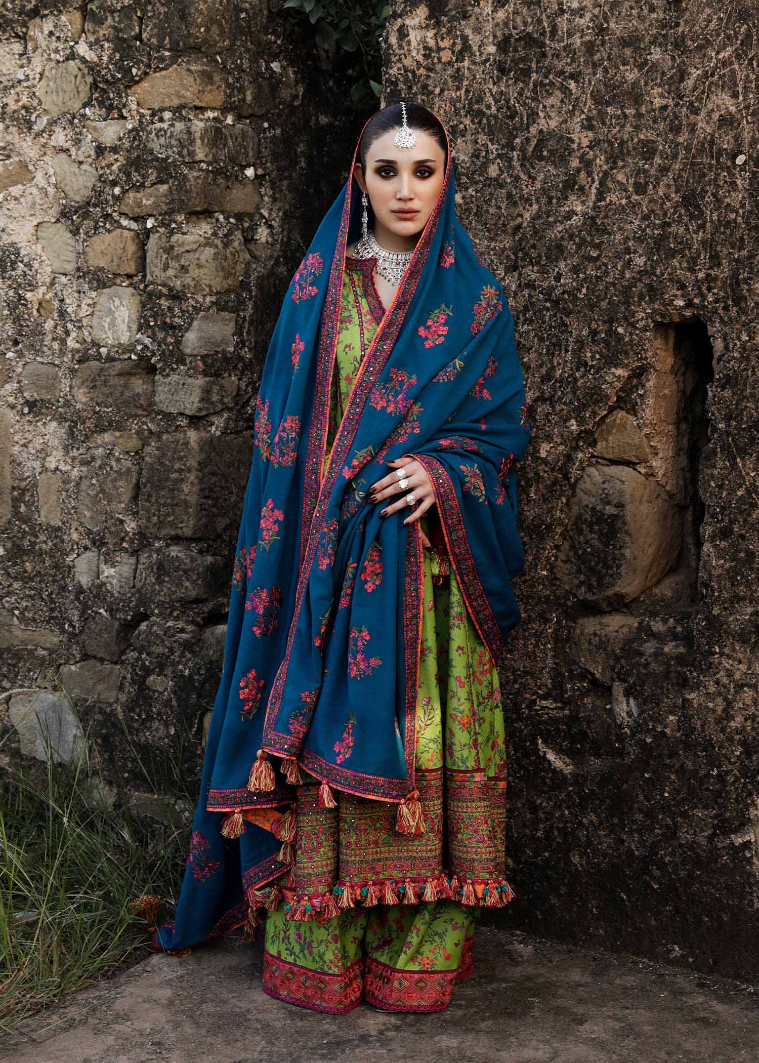 Hussain Rehar Unstitched 3 Piece Embroidered Karandi Suit HR23EKW - Corral - Winter Collection Brand Mafia by Zonash