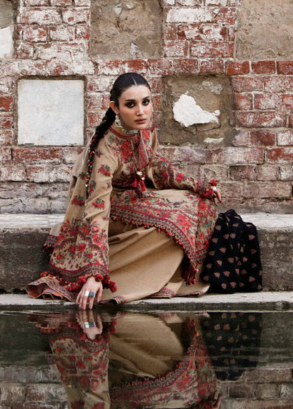 Hussain Rehar Unstitched 3 Piece Embroidered Karandi Suit HR23EKW - Sahara - Winter Collection Brand Mafia by Zonash