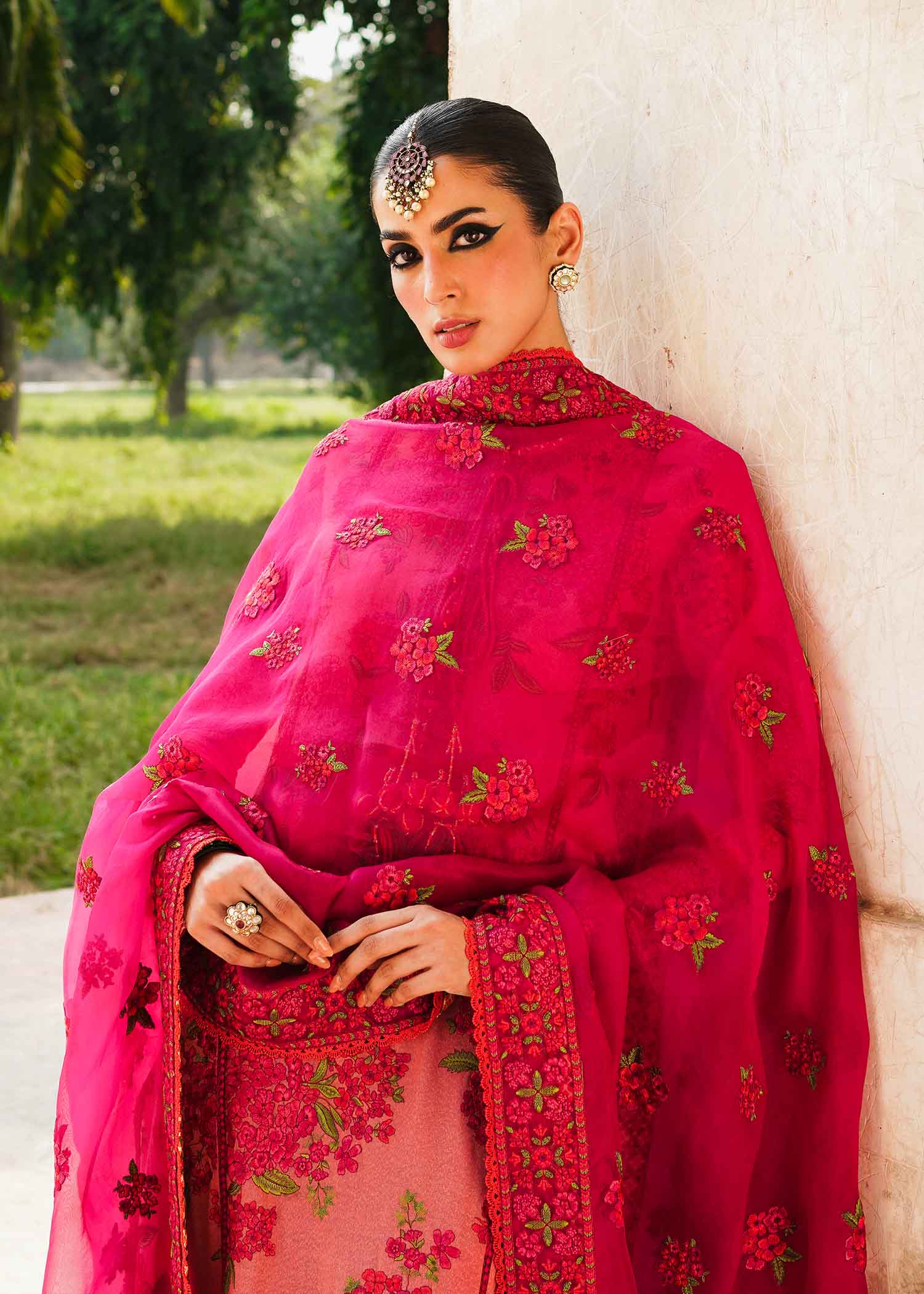 Hussain Rehar Unstitched 3 Piece Embroidered Karandi Suit HR23EKW - Tulip - Winter Collection Brand Mafia by Zonash