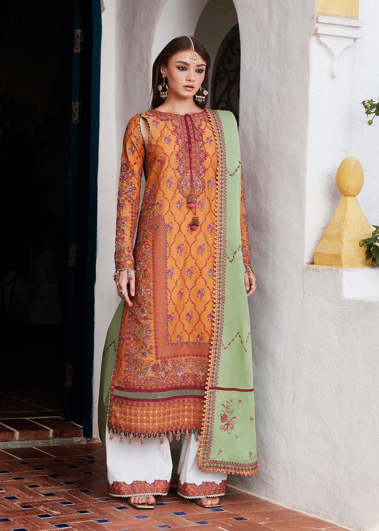 Hussain Rehar Unstitched 3 Piece Embroidered Lawn Suit HRR24EL AMIRA - Luxury Collection Brand Mafia by Zonash