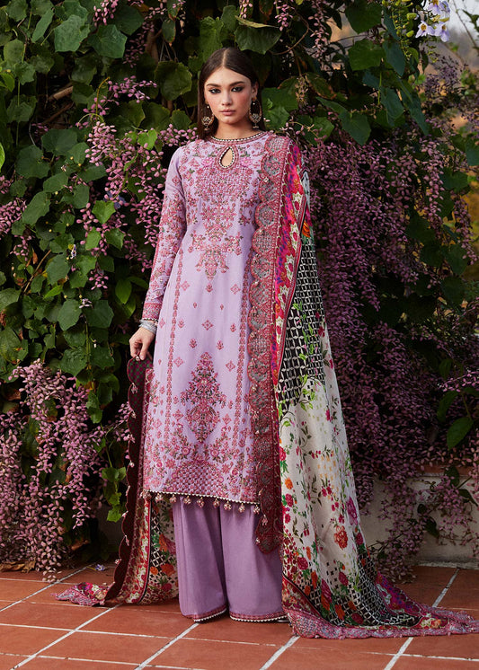 Hussain Rehar Unstitched 3 Piece Embroidered Lawn Suit HRR24EL AYZEL - Luxury Collection Brand Mafia by Zonash