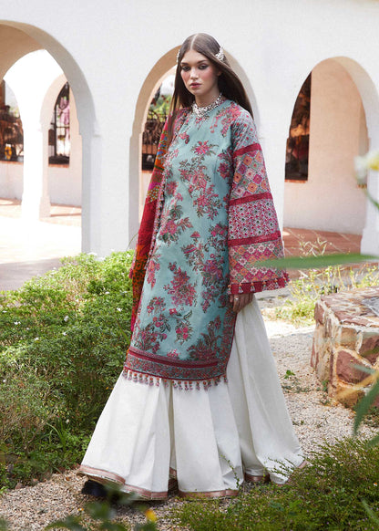 Hussain Rehar Unstitched 3 Piece Embroidered Lawn Suit HRR24EL FLORET - Luxury Collection Brand Mafia by Zonash