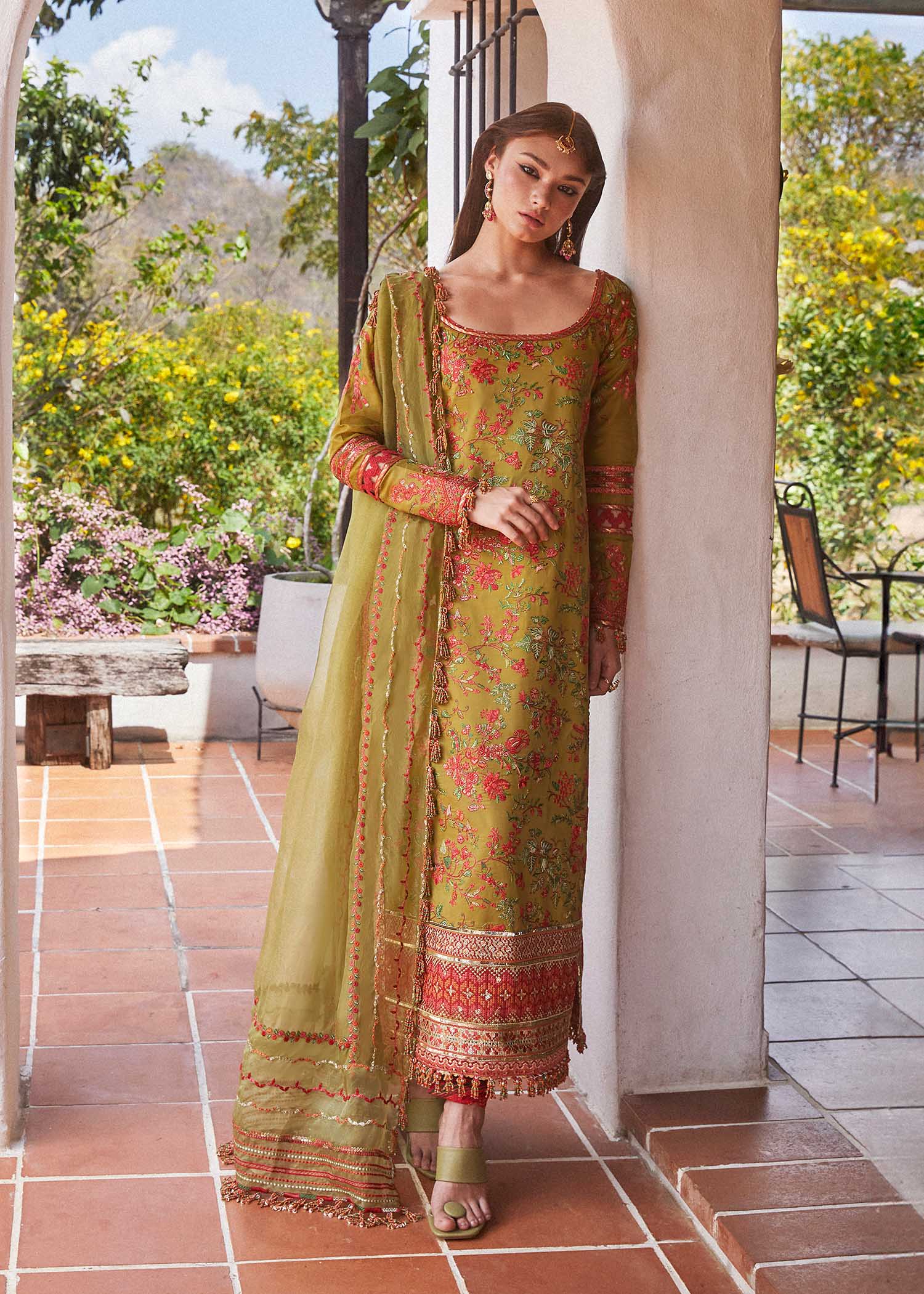 Hussain Rehar Unstitched 3 Piece Embroidered Lawn Suit HRR24EL SORBET - Luxury Collection Brand Mafia by Zonash