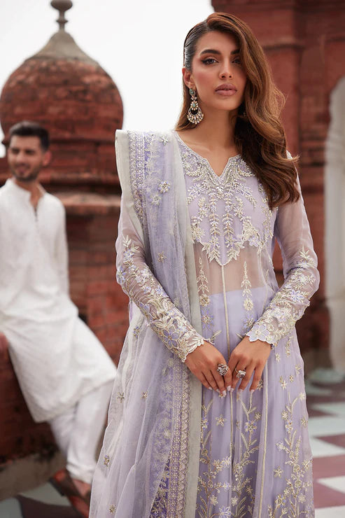 Izhar By Mushq Unstitched 4 Piece Embroidered Chiffon Suits IZMQ23 MCH-06 Nureh - Luxury Collection Brand Mafia by Zonash