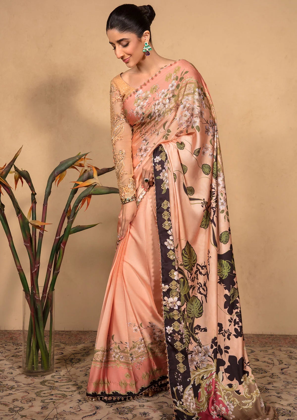 Jahan Aara By Nayab Unstitched Embroidered Saree NB23JA NS-005 MIRA - Premium Collection Brand Mafia by Zonash