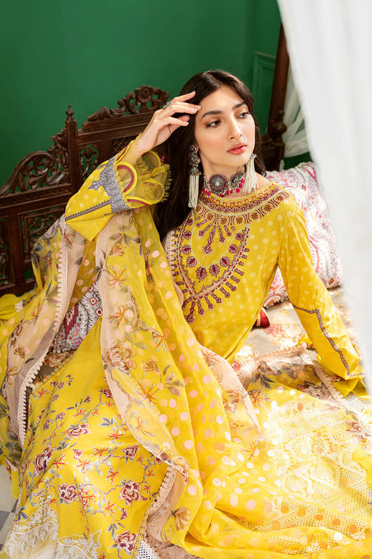 Kinaar Khwaab By Shiza Hassan Unstitched 3 Piece Embroidered Lawn Suit SH22KK KH-01 Meena - Spring / Summer Collection Brand Mafia by Zonash