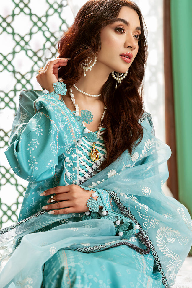 Kinaar Khwaab By Shiza Hassan Unstitched 3 Piece Embroidered Lawn Suit SH22KK KH-02 Kasak - Spring / Summer Collection Brand Mafia by Zonash