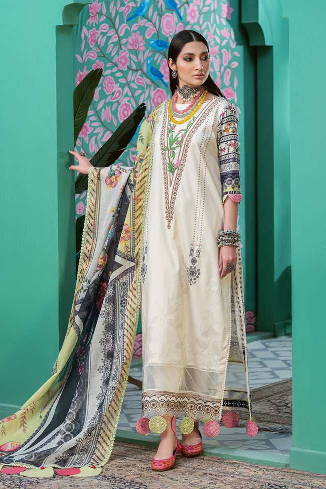 Kinaar Khwaab By Shiza Hassan Unstitched 3 Piece Embroidered Lawn Suit SH22KK KH-04 Sareh - Spring / Summer Collection Brand Mafia by Zonash