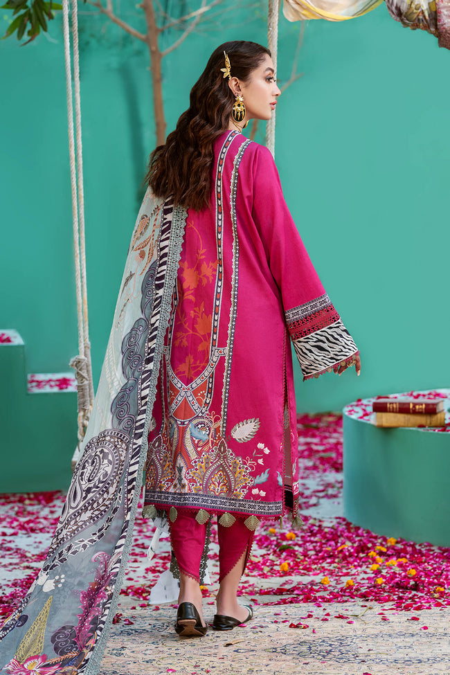 Kinaar Khwaab By Shiza Hassan Unstitched 3 Piece Embroidered Lawn Suit SH22KK KH-08 Dahleez - Spring / Summer Collection Brand Mafia by Zonash