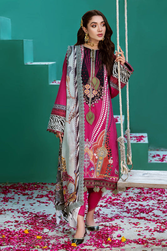 Kinaar Khwaab By Shiza Hassan Unstitched 3 Piece Embroidered Lawn Suit SH22KK KH-08 Dahleez - Spring / Summer Collection Brand Mafia by Zonash